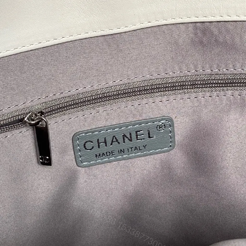 View 9 of Ivory-Rose Logo Tote: Modern Minimalist Luxury Shoulder Bag