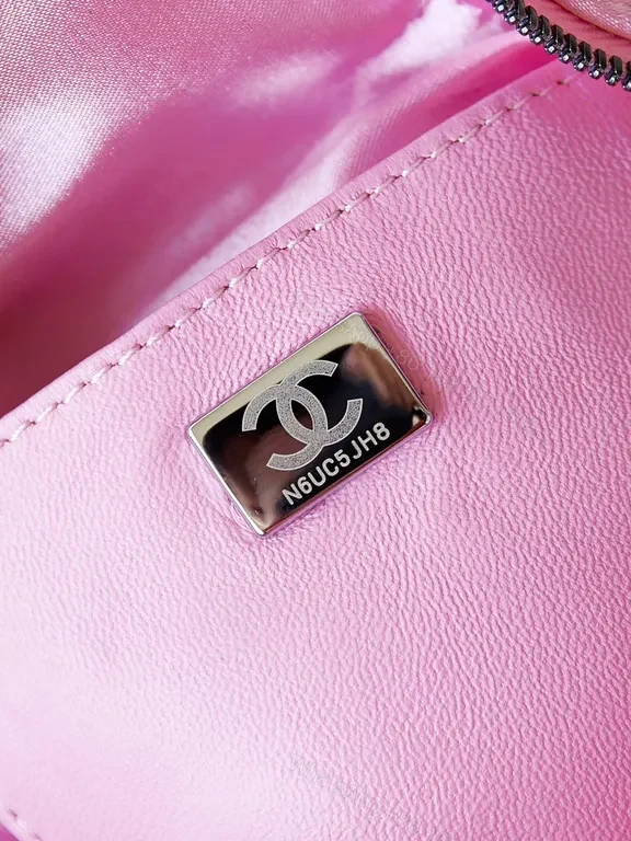 View 6 of Chanel-Inspired Star Shaped Pink Quilted Crossbody Bag