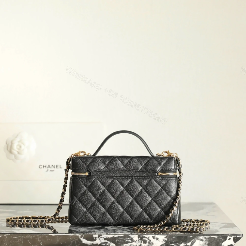 View 2 of 高仿Chanel*26C系列AP5020荔枝紋牛皮盒子包黑色免檢版