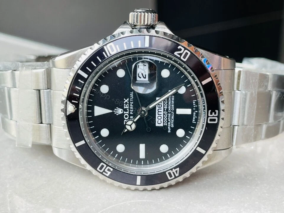 View 4 of Vintage Rolex JK Factory COMEX Submariner RARE 2836 Movement black dial black bezel