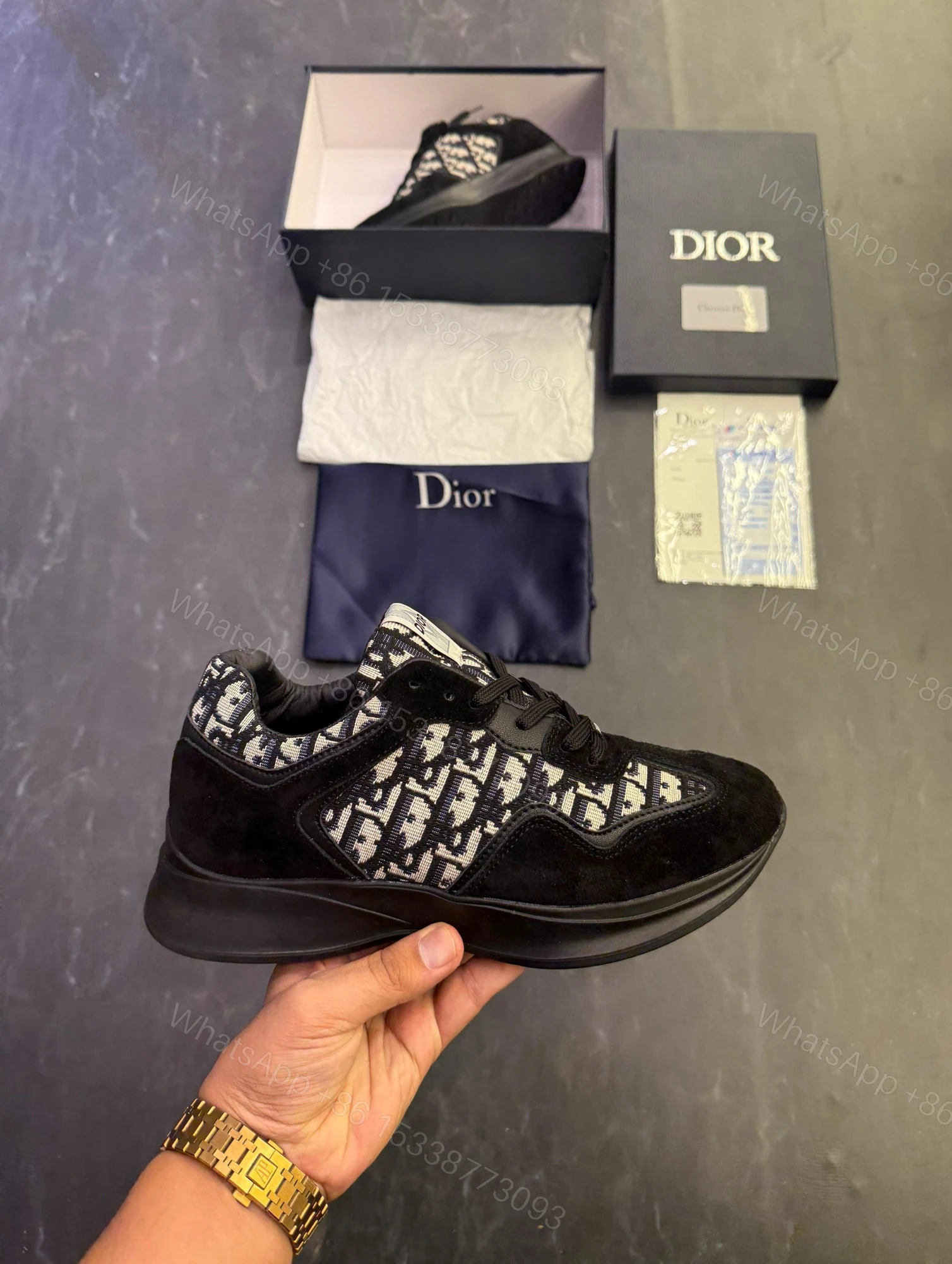 View 3 of FIRST COPY CHRISTIAN DIOR BLACK SHOES