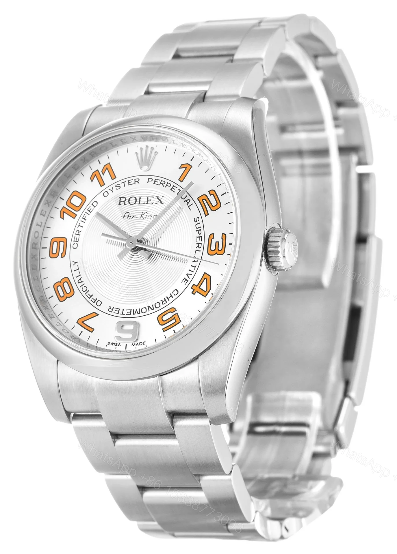View 2 of Replica Rolex Air-King Silver Dial 114200
