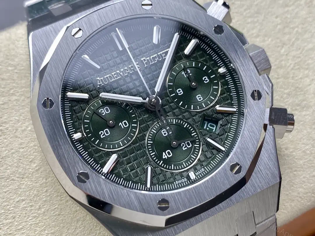 View 2 of Audemars Piguet Royal Oak Chronograph 41 Stainless Steel Green Dial 50th Anniversary 26240ST.OO.1320ST.04