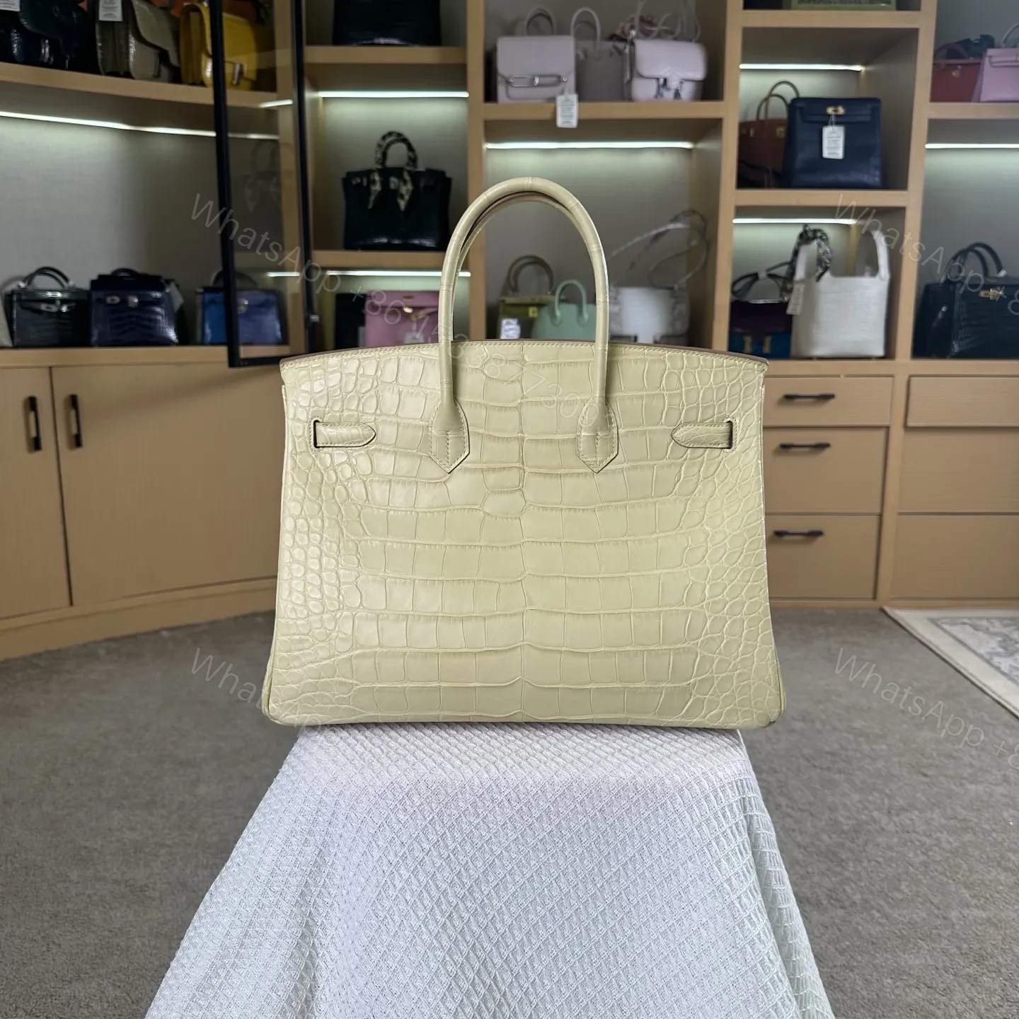 View 2 of Hermes Birkin 35cm Crocodile Leather Gold Hardware