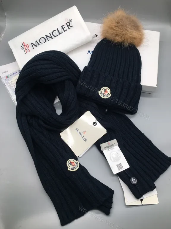 View 9 of Moncler Knit Scarf & Beanie Set: Warmth & Texture