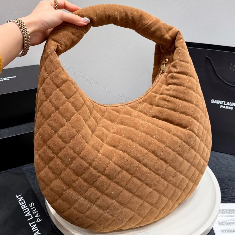 View 4 of Saint Laurent Icare Hobo In Quilted Caramel Cognac 42Cm