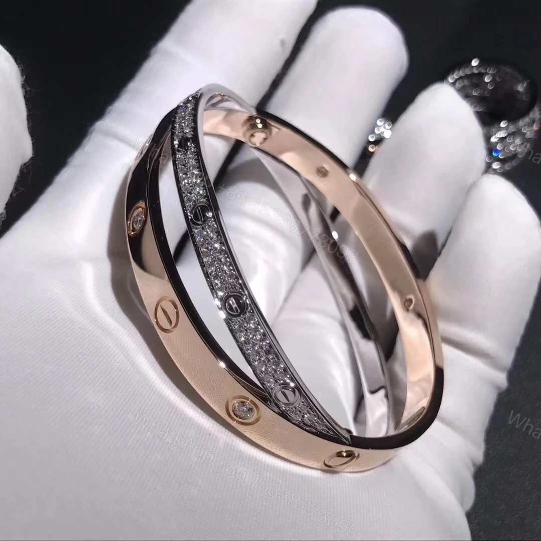 View 4 of Cartier Love bracelet, Diamonds-Paved