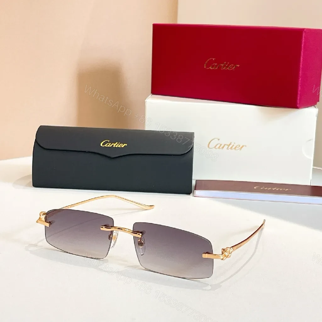 View 7 of Gold Tone Rimless Shield Sunglasses – Modern Luxury, All-Day Comfort