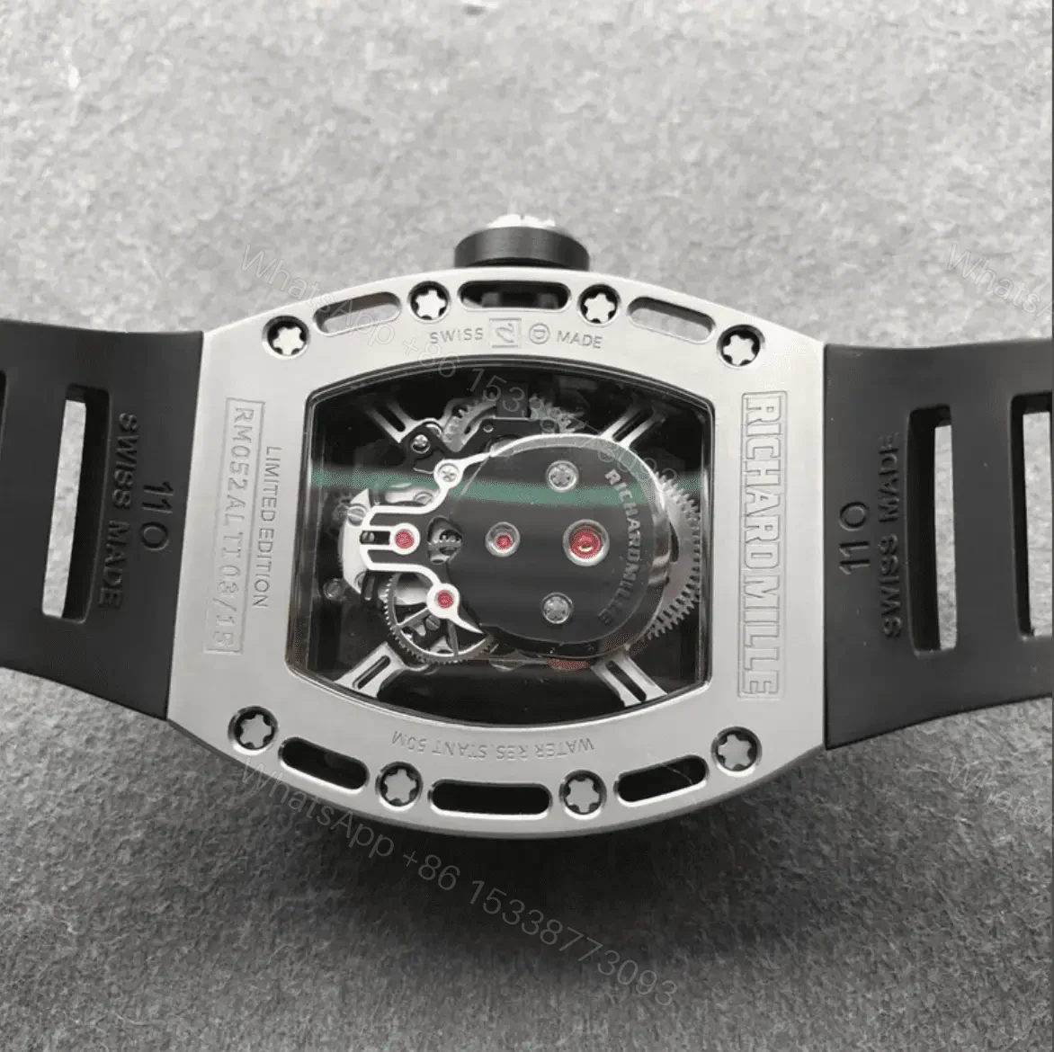 View 5 of Richard Mille Swiss Clone – RM052 Skeleton Tourbillon Movement