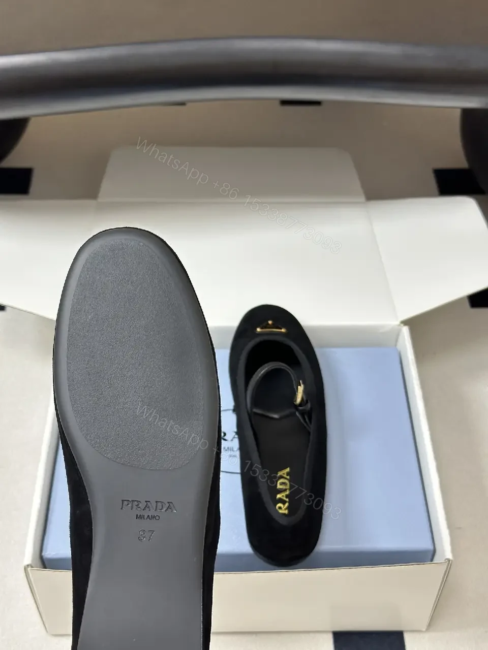 View 8 of Black Velvet Mary Jane Shoes Gold Logo Prada-inspired Classic Comfort Dress Shoes