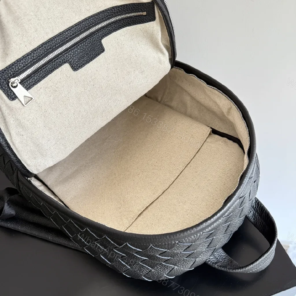 View 6 of Compact Leather-Woven Backpack: Sleek Everyday Luxury