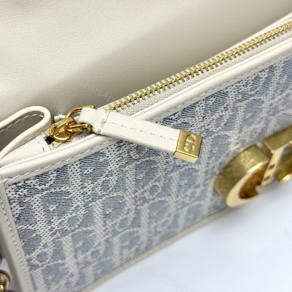 View 5 of Cream Leather Shoulder Bag: Monogram Chain Detail, Compact Everyday Luxury