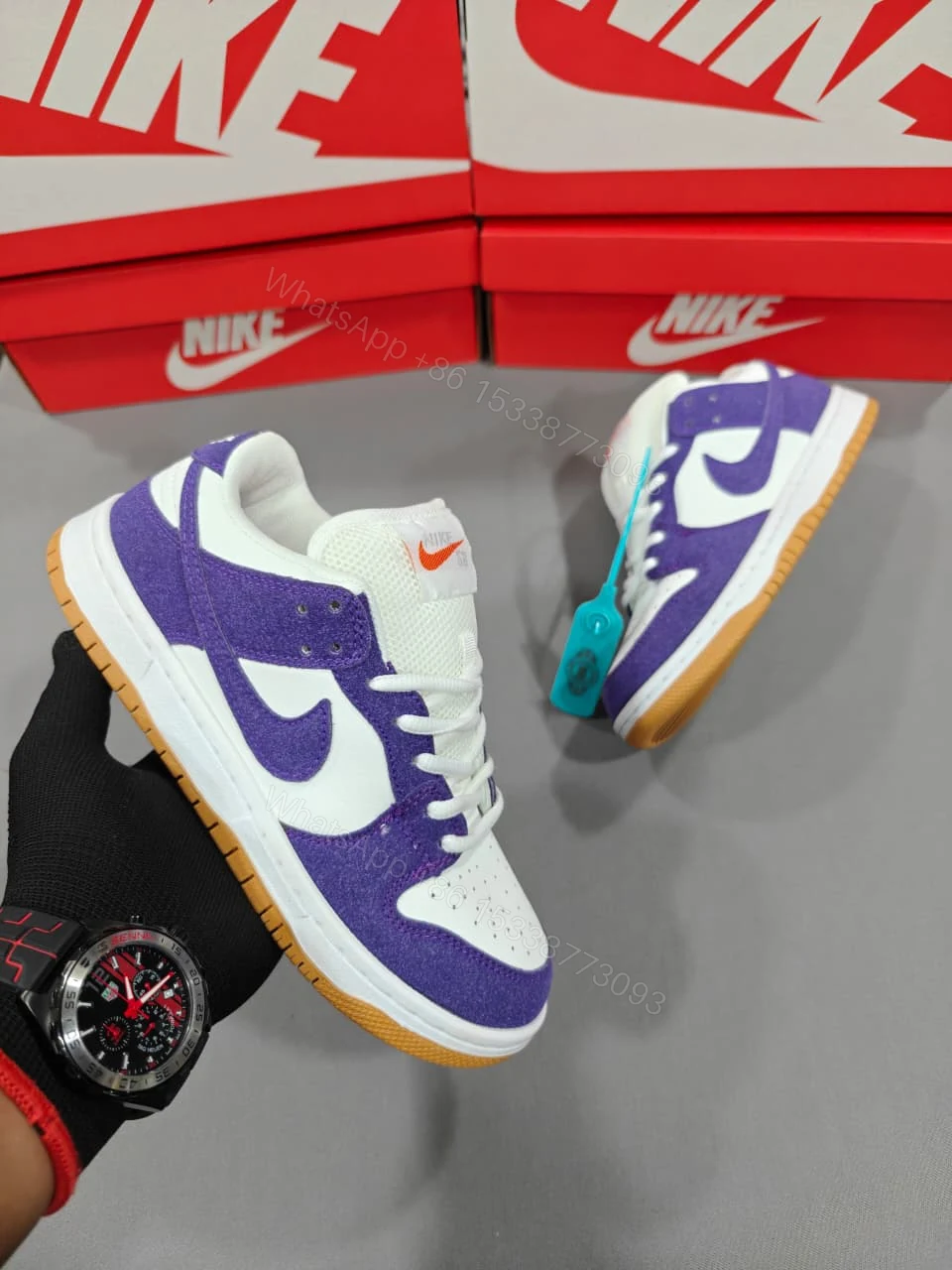 View 5 of FIRST COPY Nike SB Dunk Low Purple Suede For Women