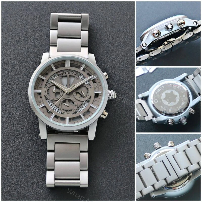 View 2 of Montblanc Matte Grey Chronograph 43mm Quartz