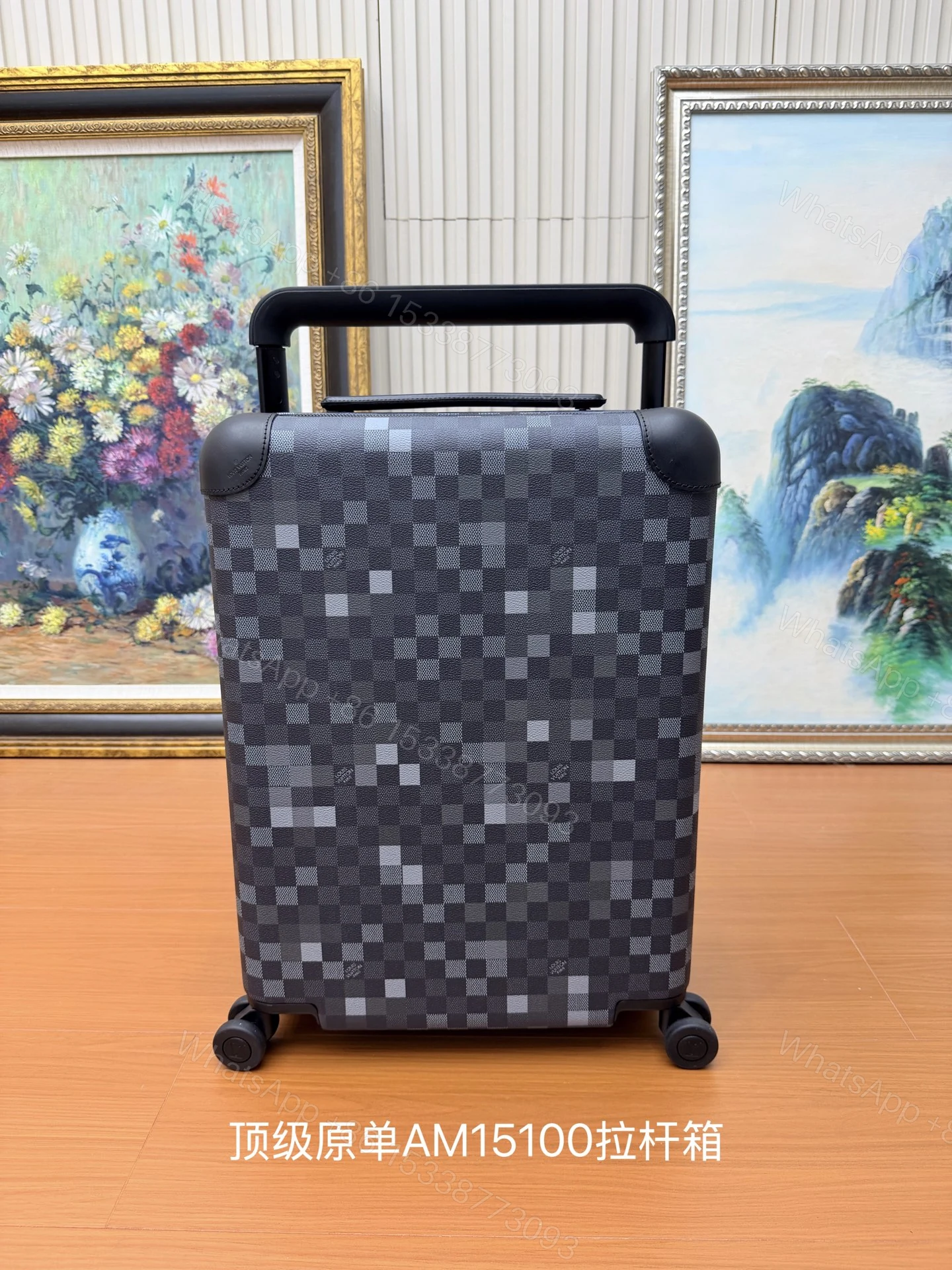 LV 一比一 Damier Pixel 棋盤格 Horizon 拉桿箱 四輪旅行行李箱 — view 1