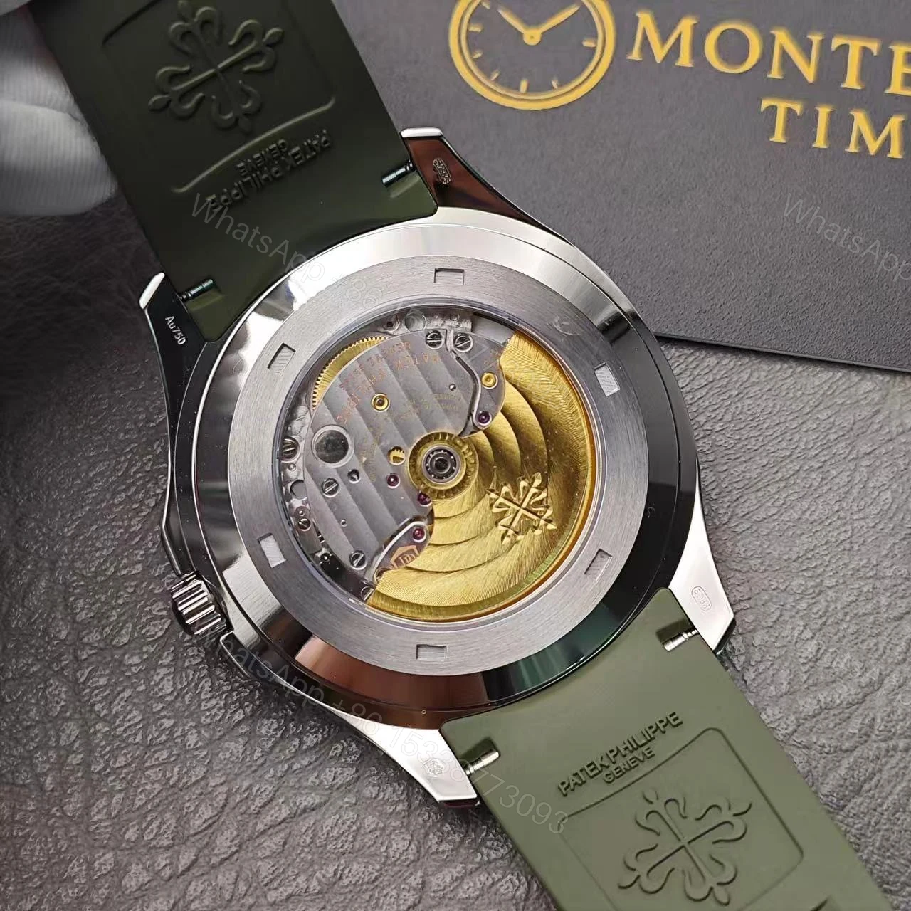 View 9 of Top Swiss Replica Patek Philippe Aquanaut Green Strap