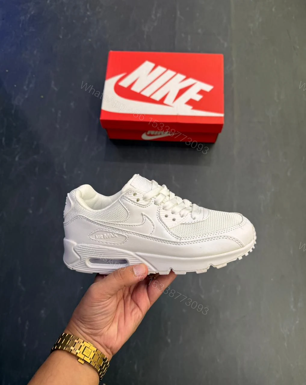 View 6 of FIRST COPY NIKE AIRMAX 90 TRIPLE WHITE