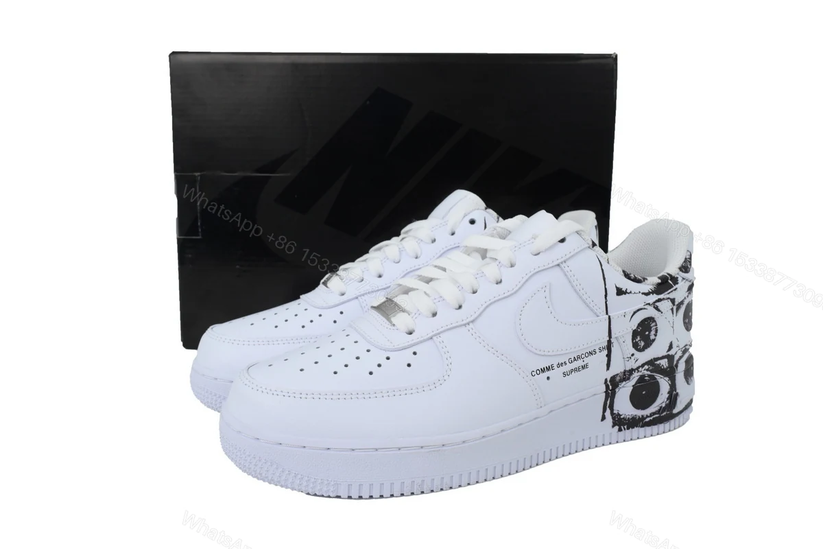View 6 of Supreme x Comme des Garçons SHIRT x Nike Air Force 1 Low 'Eyes'923044-100