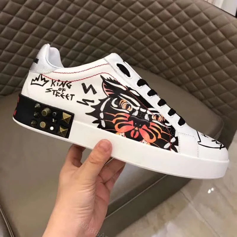 View 2 of DOLCE & GABBANA PORTOFINO SNEAKERS WITH APPLIQUS – DG019