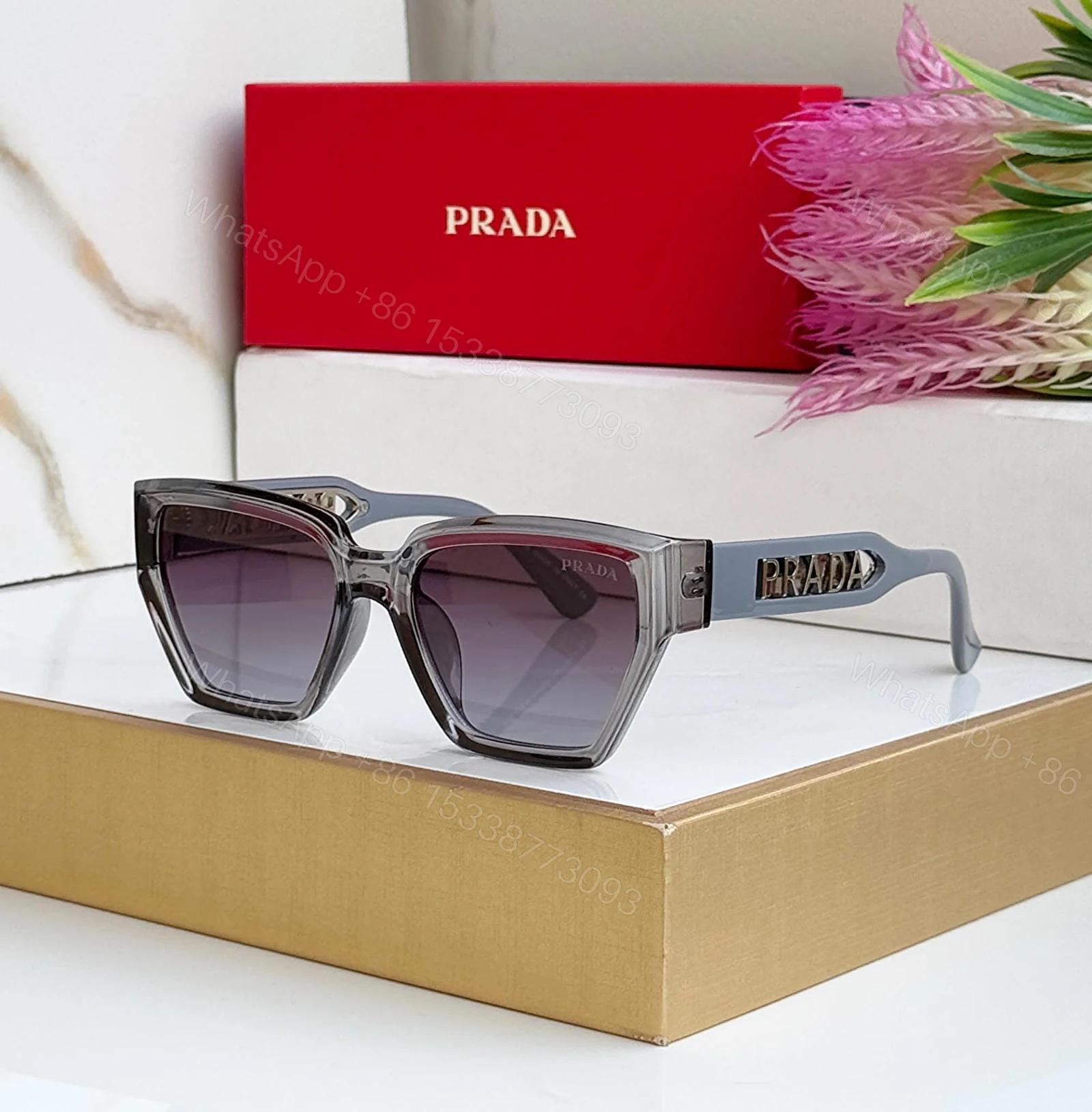 View 2 of Prada Square Shades White-Black