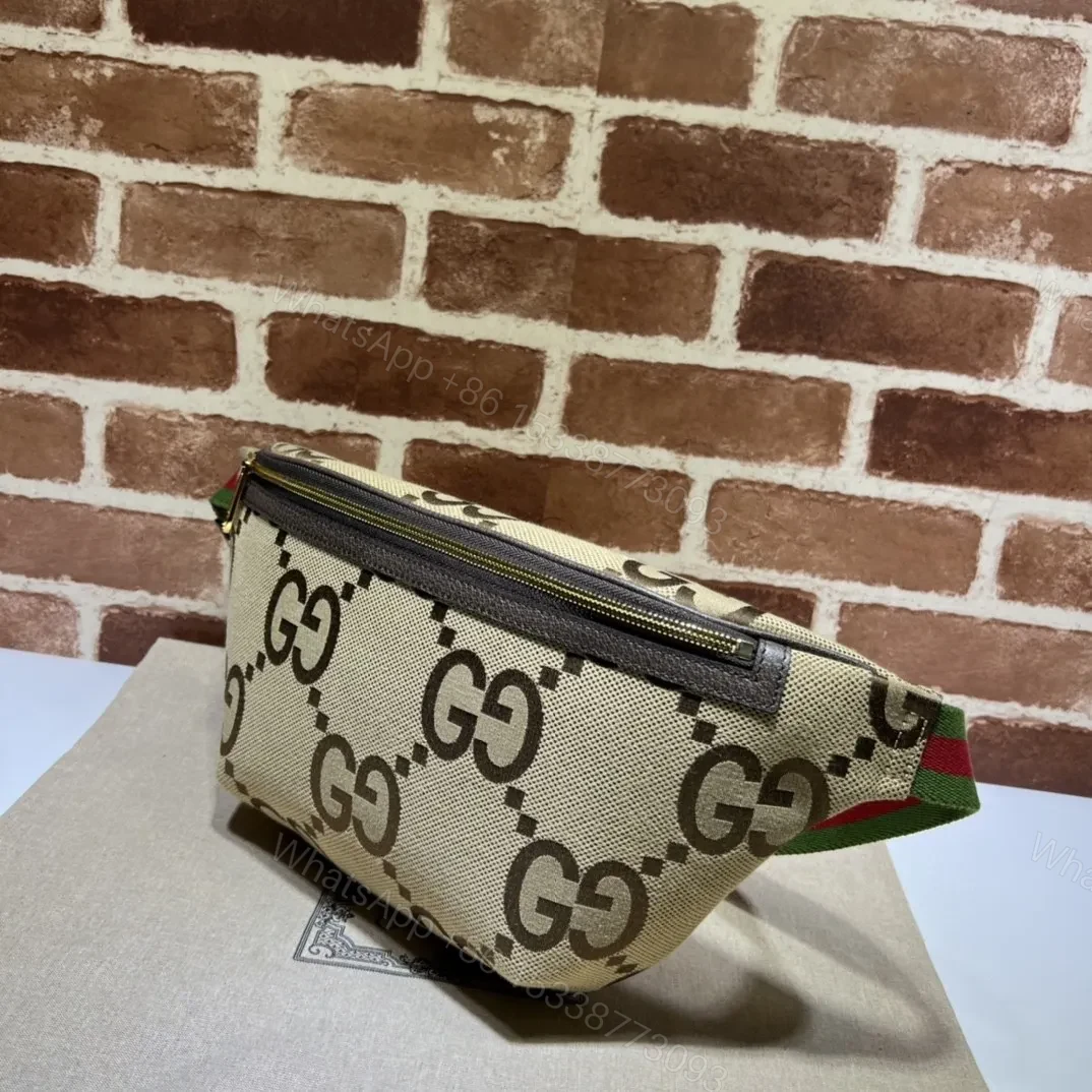 View 2 of Gucci Belt Bag Jumbo GG Canvas Large Brown
