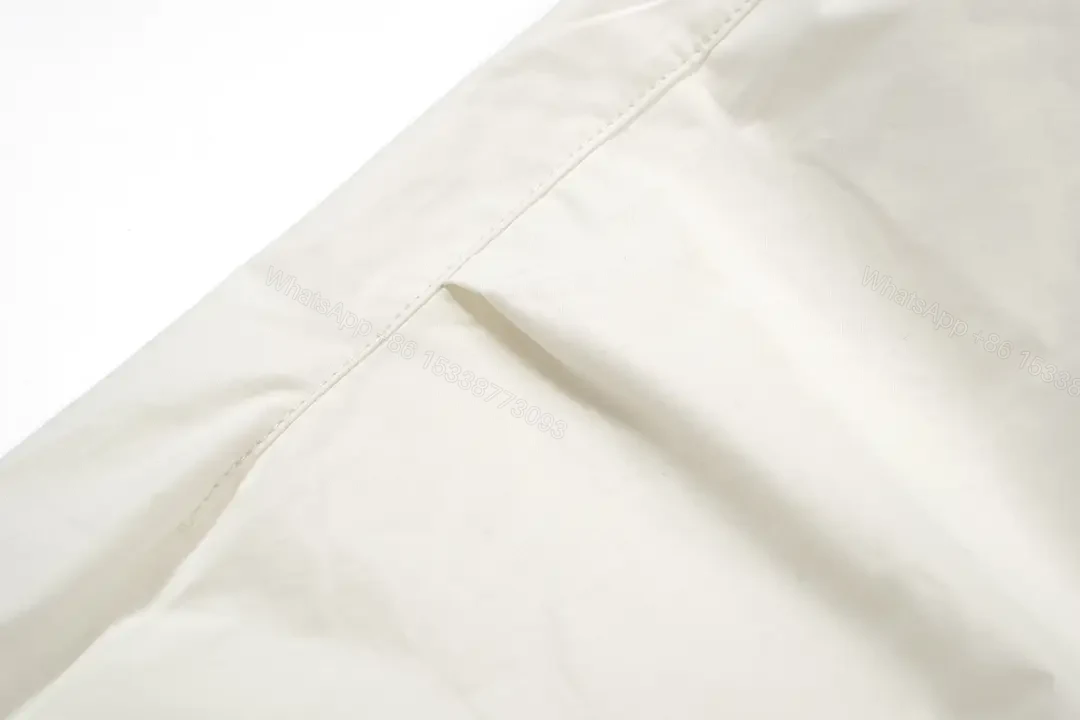 View 5 of Off-White Wide-Leg Cropped Pants with Elastic Drawstring Waist