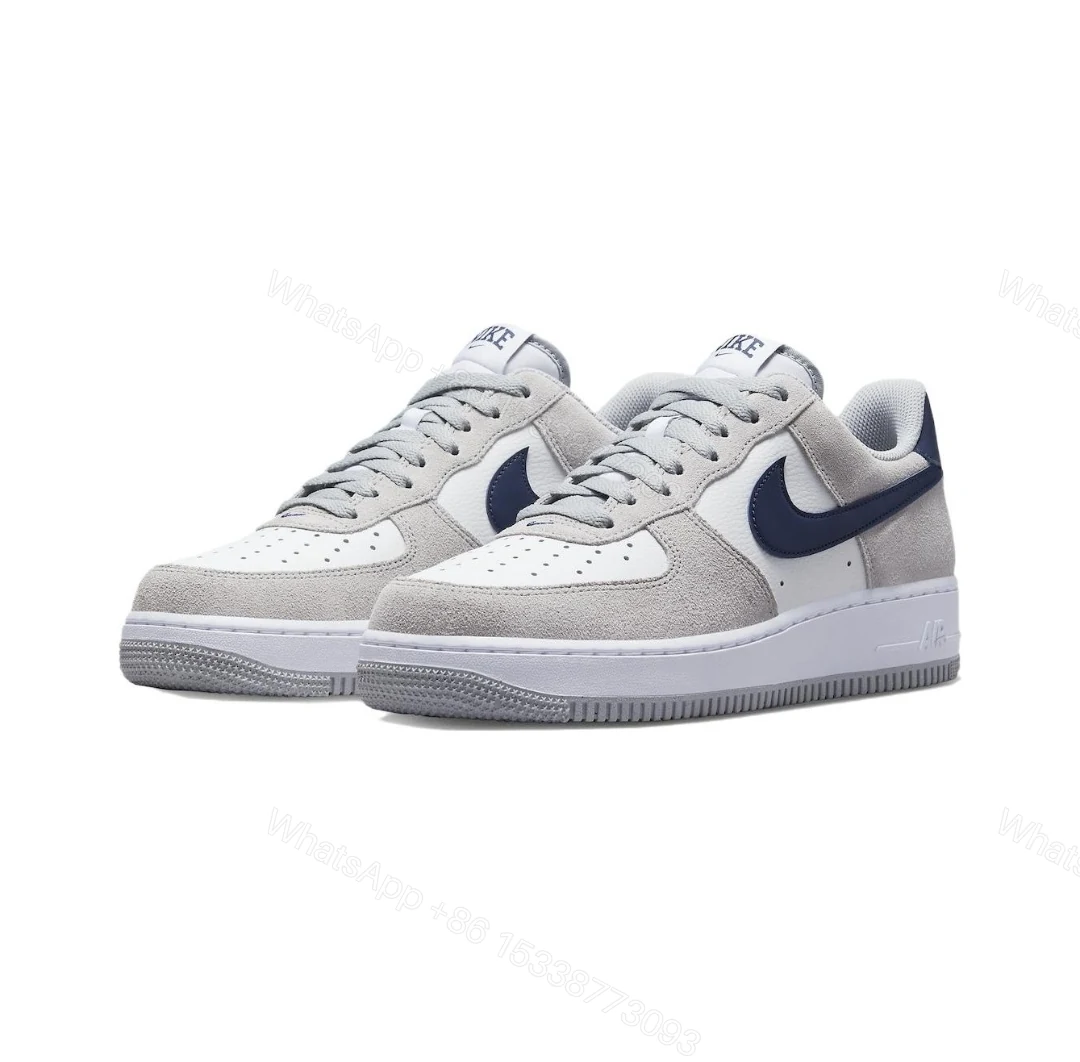View 3 of Nike Air Force 1 Low Sneakers White Gray Blue