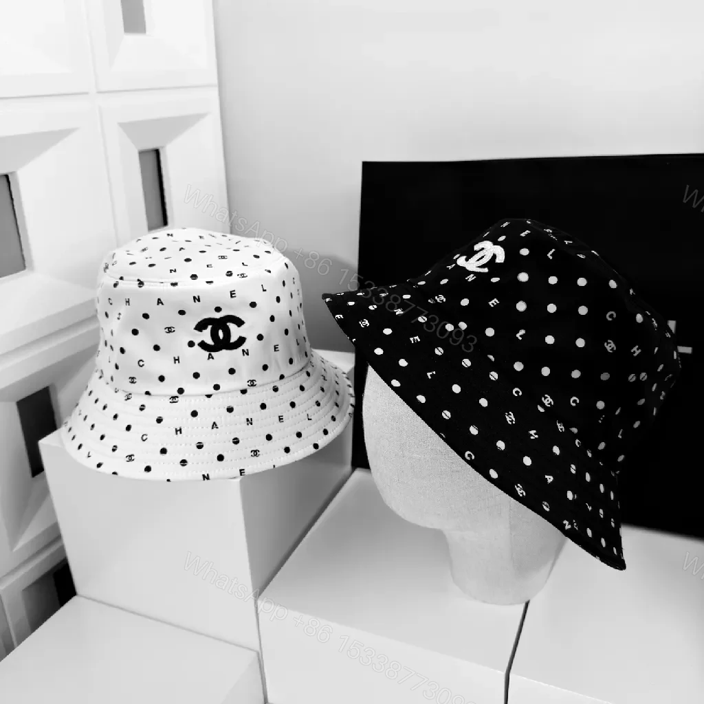 View 3 of Polka Dot Patterned Bucket Hat, Luxe, Statement Detail