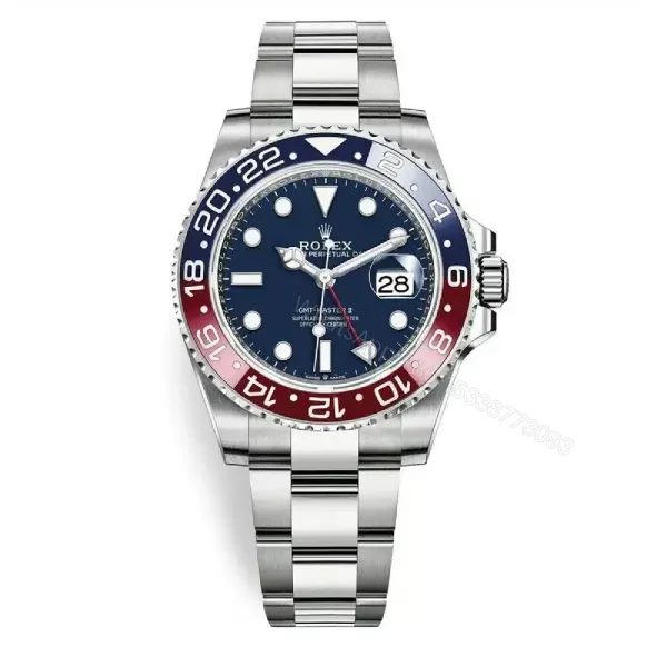 Rolex GMT-Master II 126719BLRO Super Clone : White Gold Pepsi 40mm Jubilee — view 1