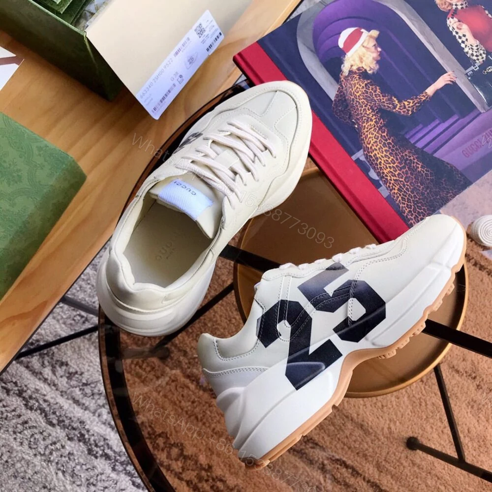 View 3 of Gucci Rhyton Sneaker With ’25’ ‎663339 2SH00 9522