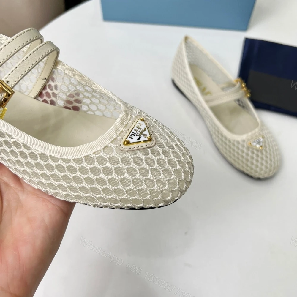 View 5 of PRADA MESH FABRIC BALLERINAS BEIGE 1F915N 099 F0485 F 005