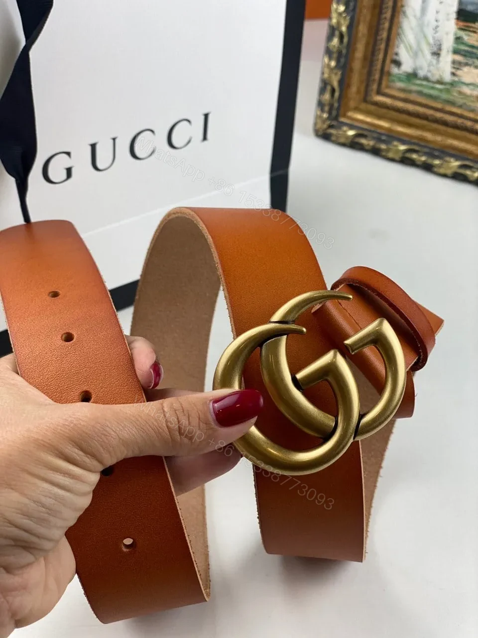 View 2 of Gucci Brown Belt – SIZE 90