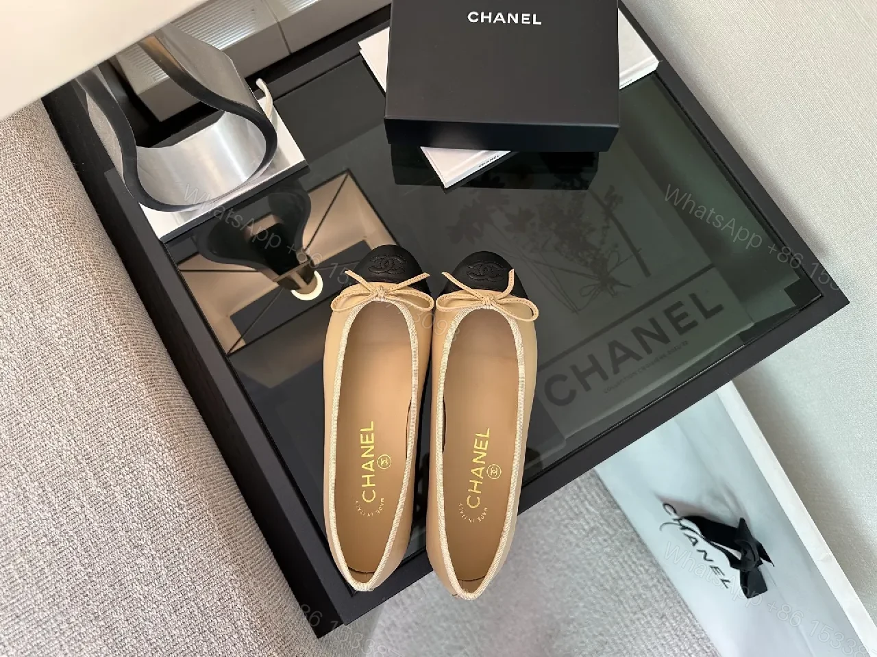 View 6 of Two-Tone Ballet Flats with Subtle Designer Toe Detail