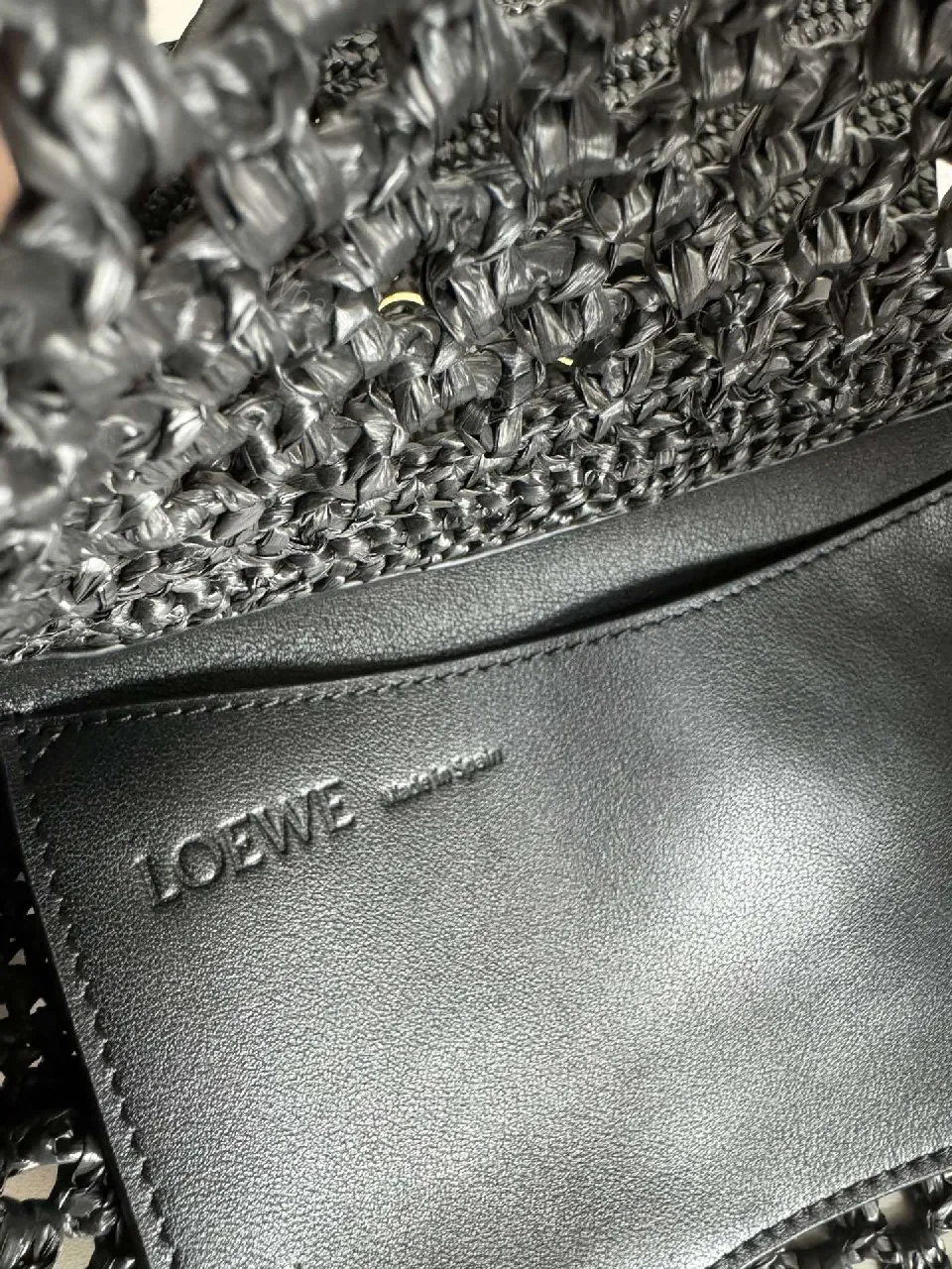 View 7 of Knotted Texture Black Chain Handbag – Luxe, All‐Day Chic