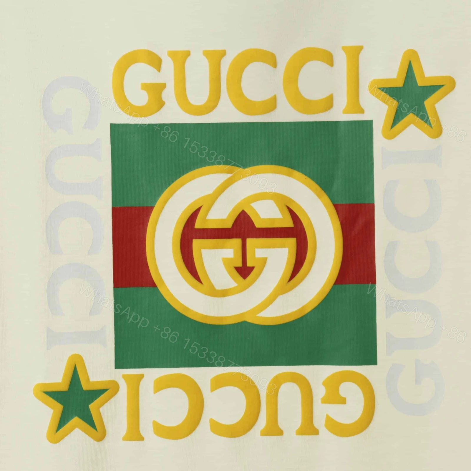 View 4 of GUCCI 20SS FIVE STAR SQUARE LOGO SHORT SLEEVE T SHIRT