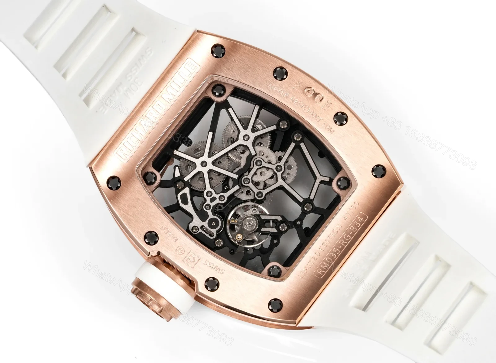 View 8 of Richard Mille RM035 BBR Big Bull RMUL1 Tourbillon Carbon Fiber Watch RM035-BBR-RMUL1-CARBON-VELCRO-2350