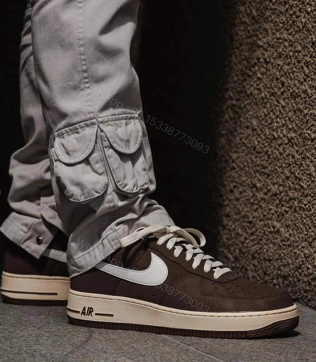 View 4 of Nike Air Force 1 Special Edition First Copy Shoes — Brown Beige | COD India