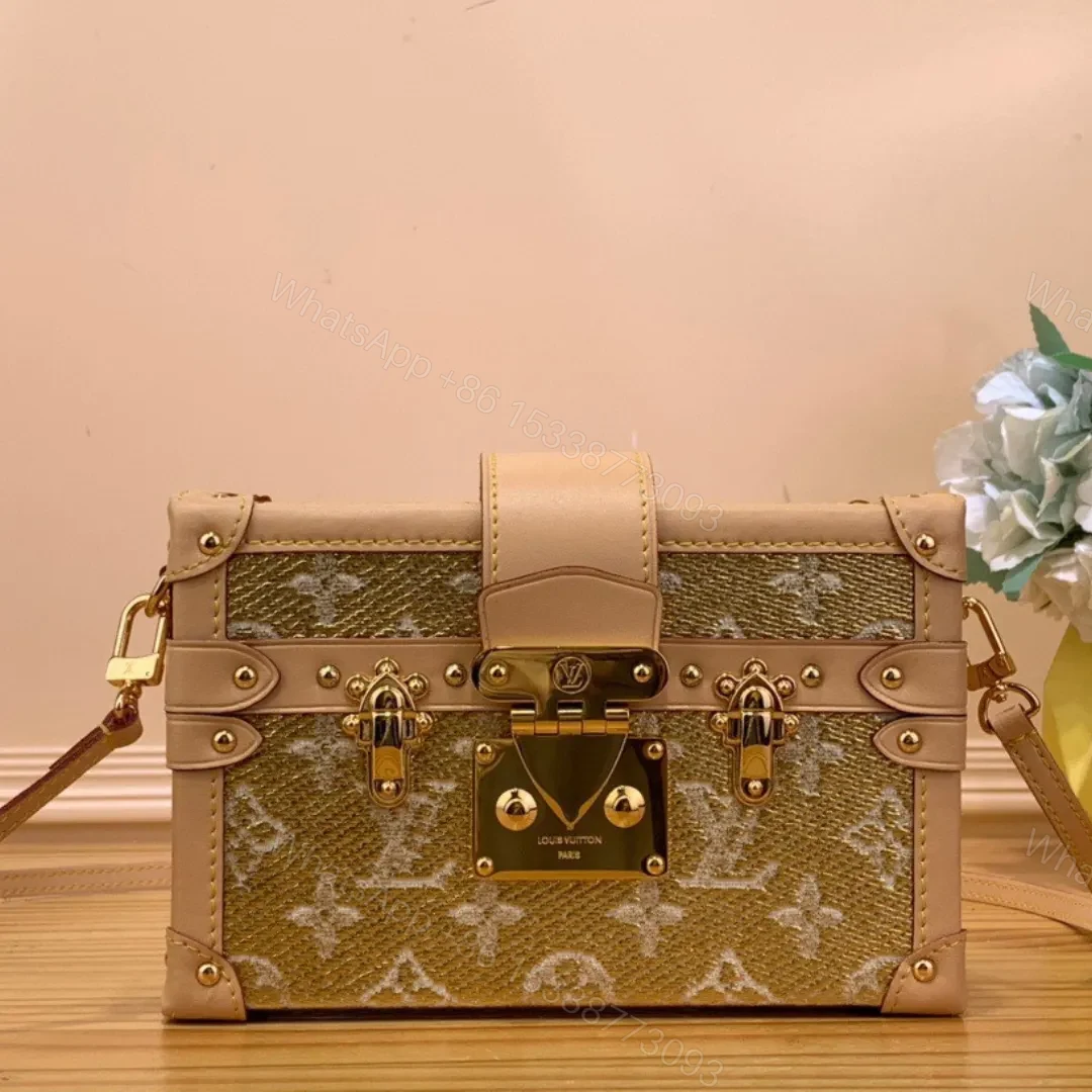 Louis Vuitton LV Petite Box Shape Lock Plated Gold Handbags 20×12.5x5cm — view 1