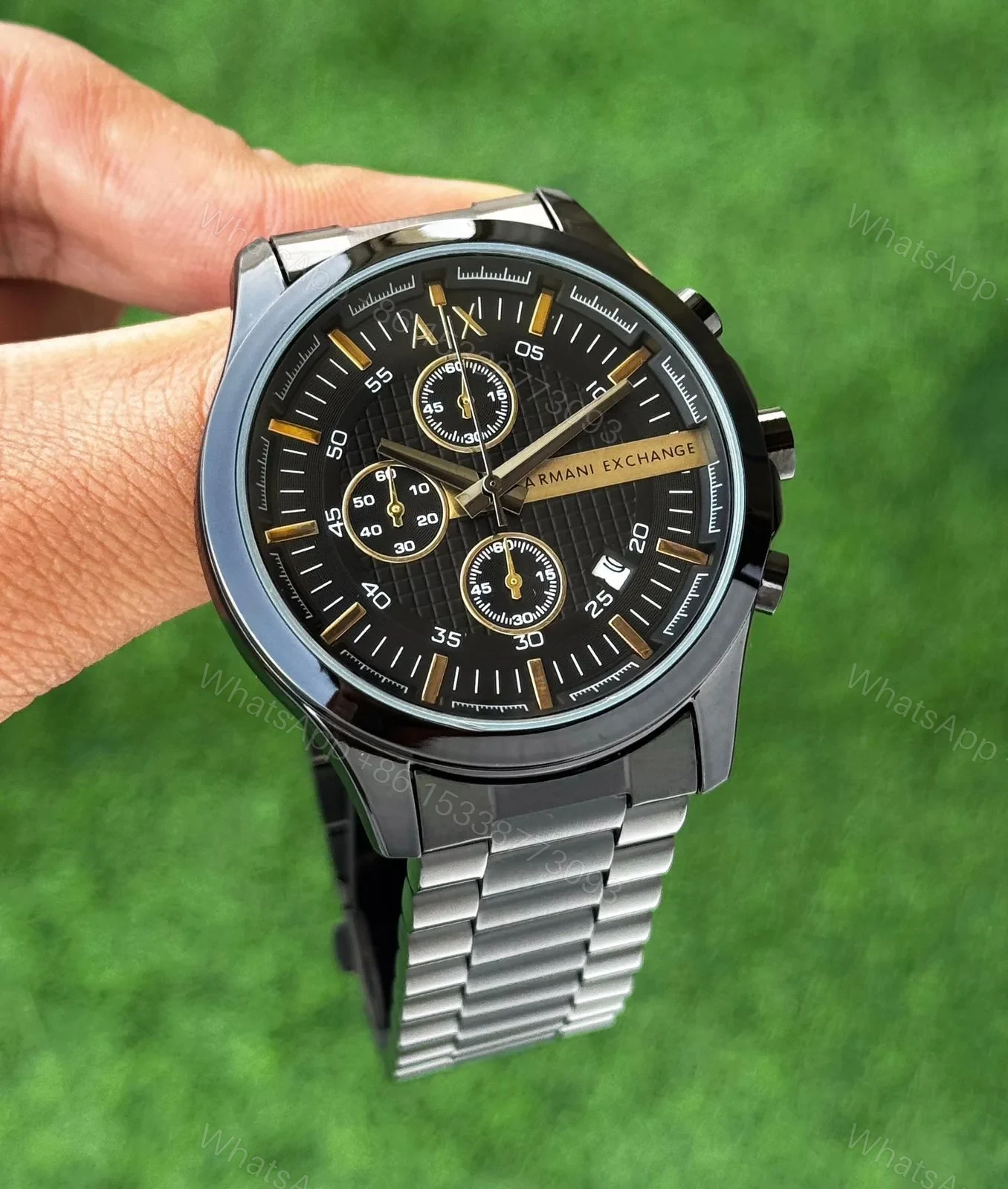 View 3 of Armani Exchange Men’s Watch – Black Chronograph