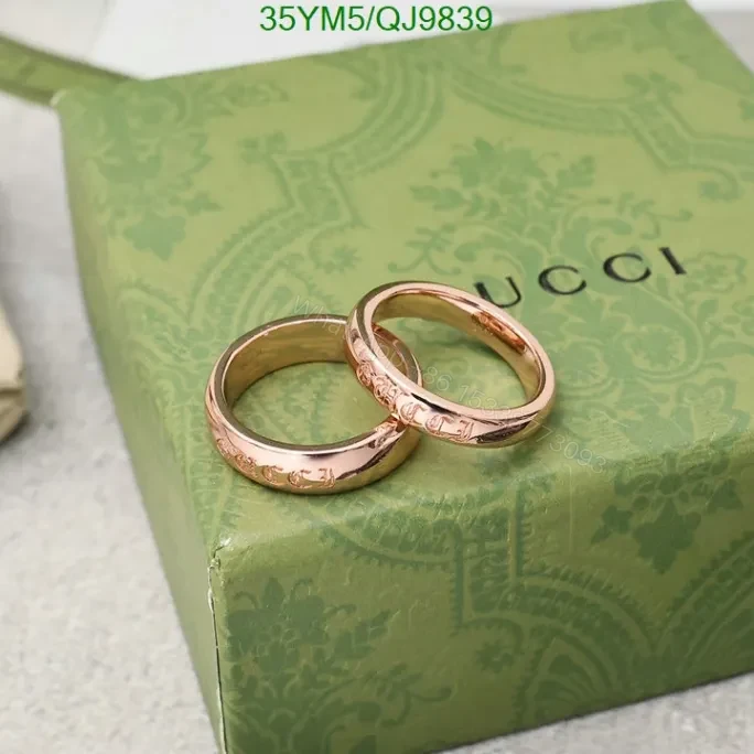 View 2 of Luxury Gucci Ring in Rose Gold – Dupe QJ9839