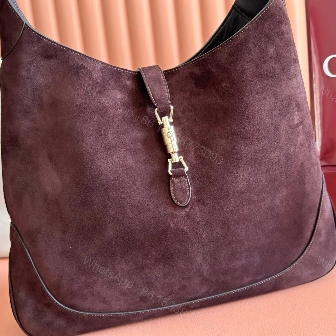 View 7 of GUCCI 25S JACKIE GIORNO 44 CM IN DARK CHOCOLATE BROWN SUEDE