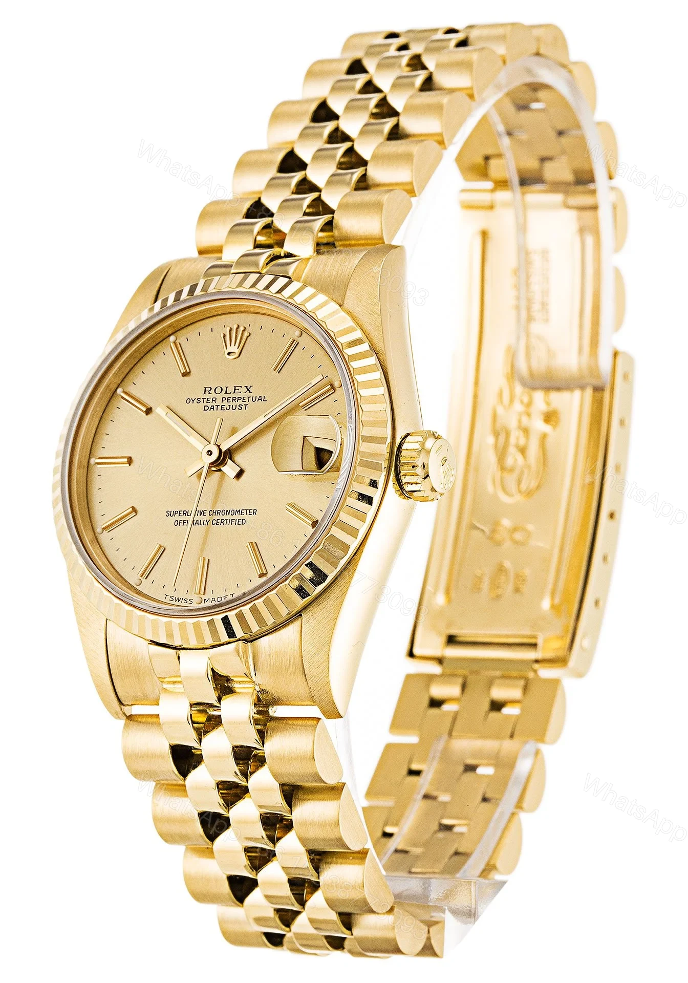 View 2 of Replica Rolex Datejust Mid-Size Champagne Dial 68278 31 mm