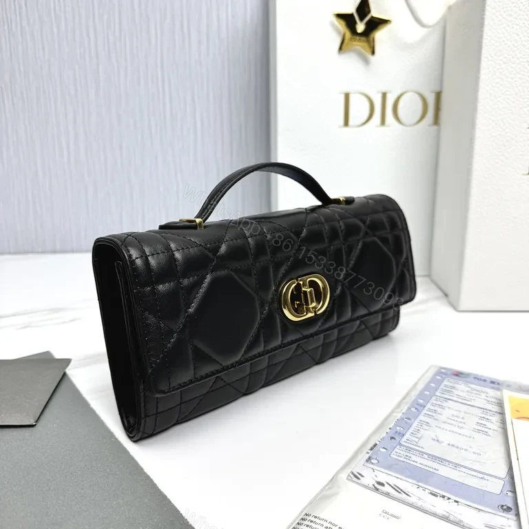View 2 of Chic Quilted Leather Bag with Gold Hardware â€“ Luxe Clutch
