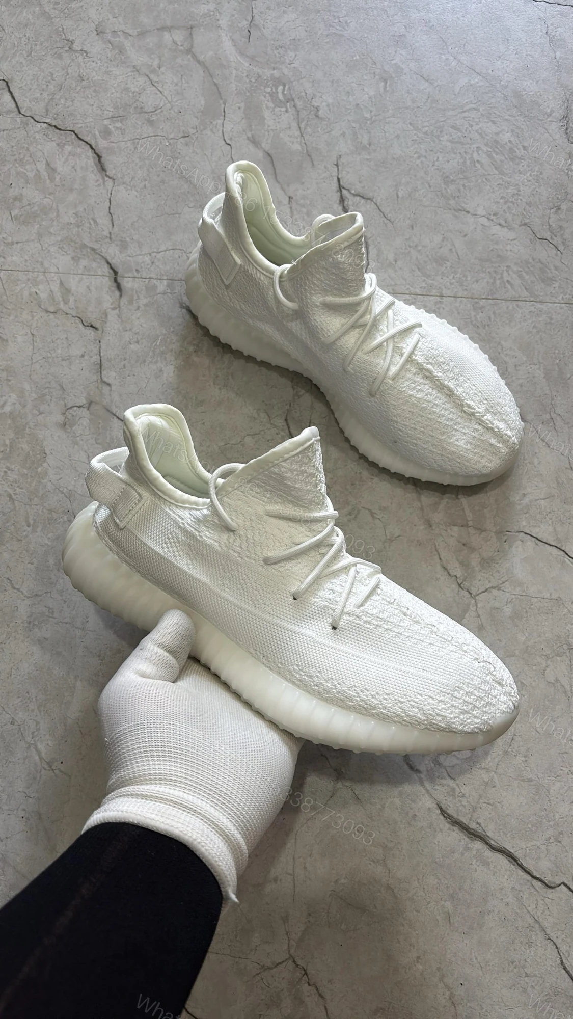 FIRST COPY Adidas v2 350 supply all white shoes for men — view 1