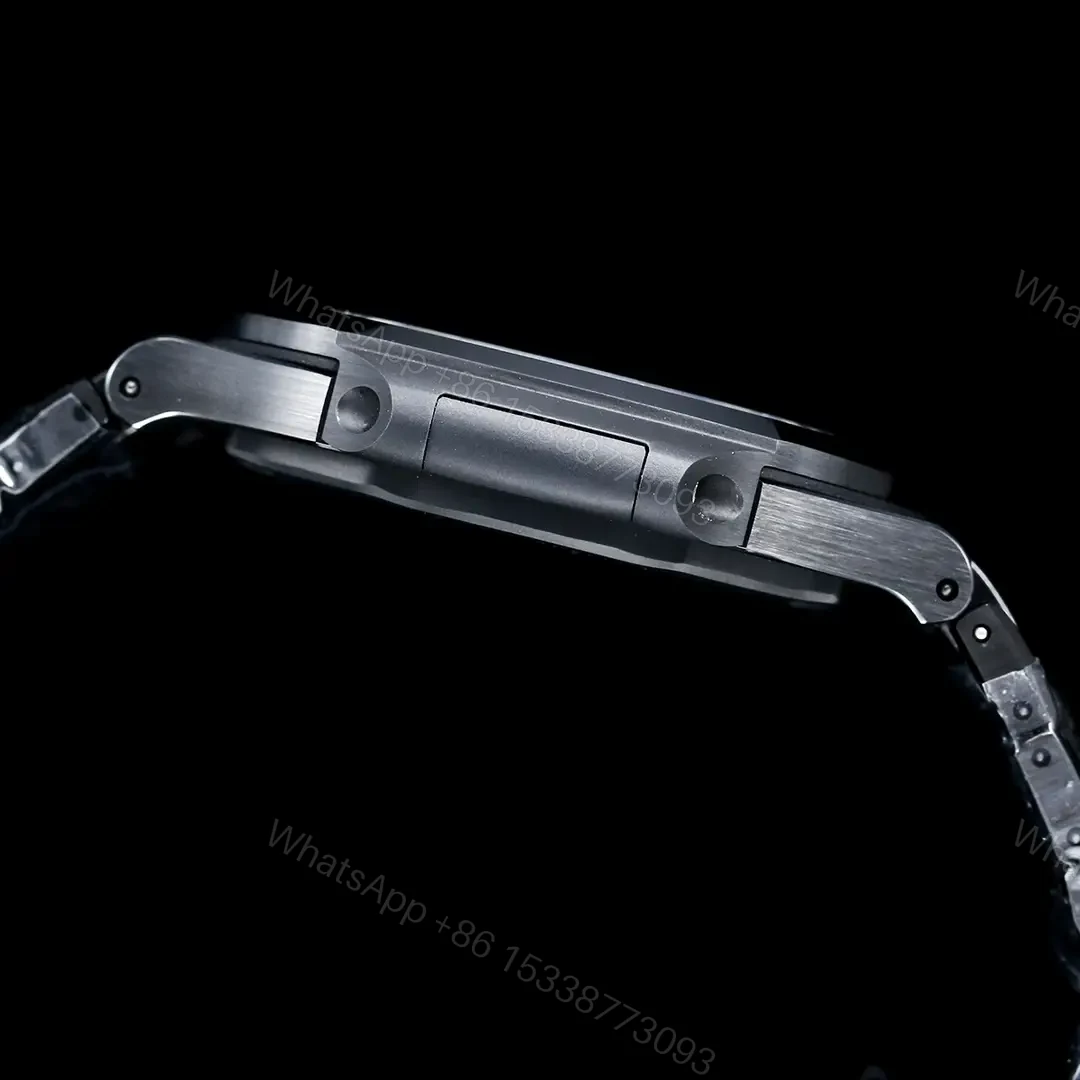 View 7 of Patek Philippe Green Black Nautilus Watch Ceramic Bracelet Ultimate 40MM PP-NAU-GRN-BLK-CER40-V2