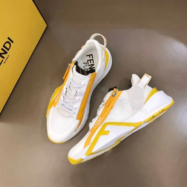 View 5 of FENDI CHUNKY LACE-UP TRAINERS YELLOW – FD20