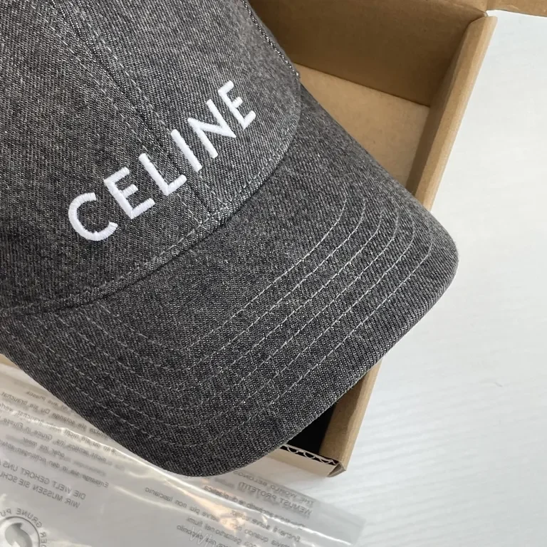 View 9 of Charcoal Heathered Cap â€“ Minimalist Celine-Inspired, Premium Logo Detail