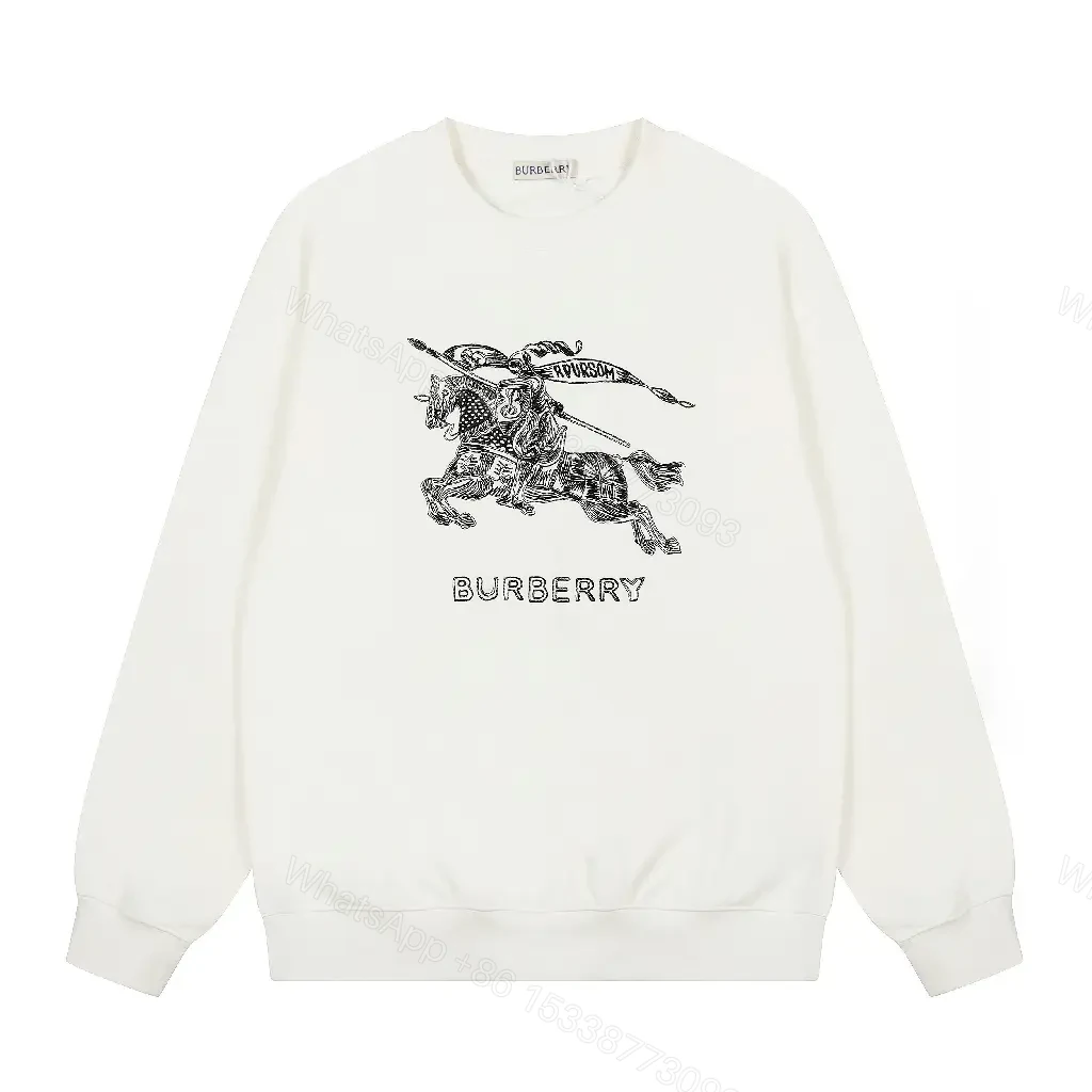 View 8 of Black Knit Crewneck Sweatshirt with Silver Horse Motif