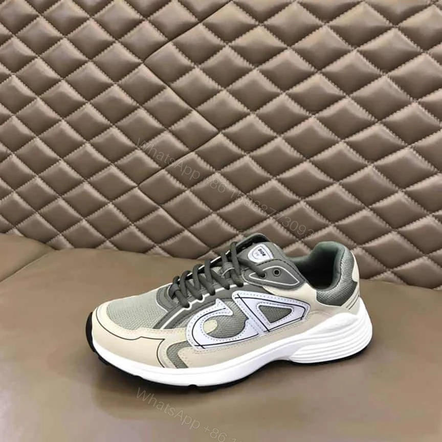 View 5 of DIOR B30 SNEAKERS OLIVE MESH AND CREAM TECHNICAL FABRIC – CD86