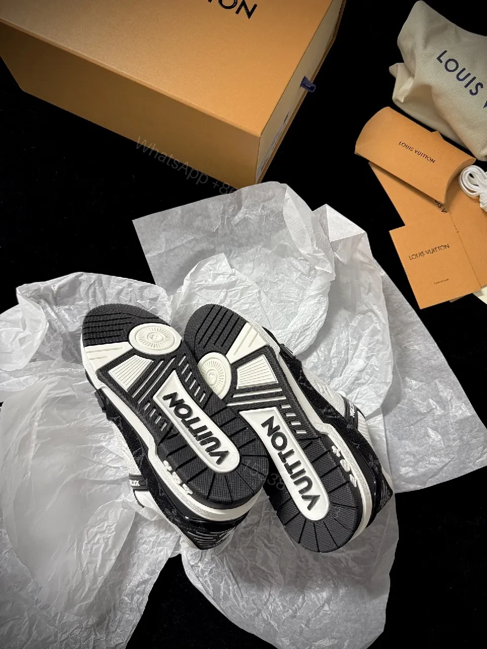 View 6 of Bold Contrast Leather Sneaker with Structured Texture